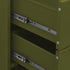 Lady Jillian -  Chest of Drawers Olive Green 80x35x101,5 cm Steel